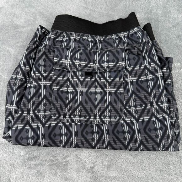 Prana Mojo Yoga Shorts Mens XL Elastic Waist Black Gray Plaid UPF 50 Hiking‎ - Picture 1 of 7